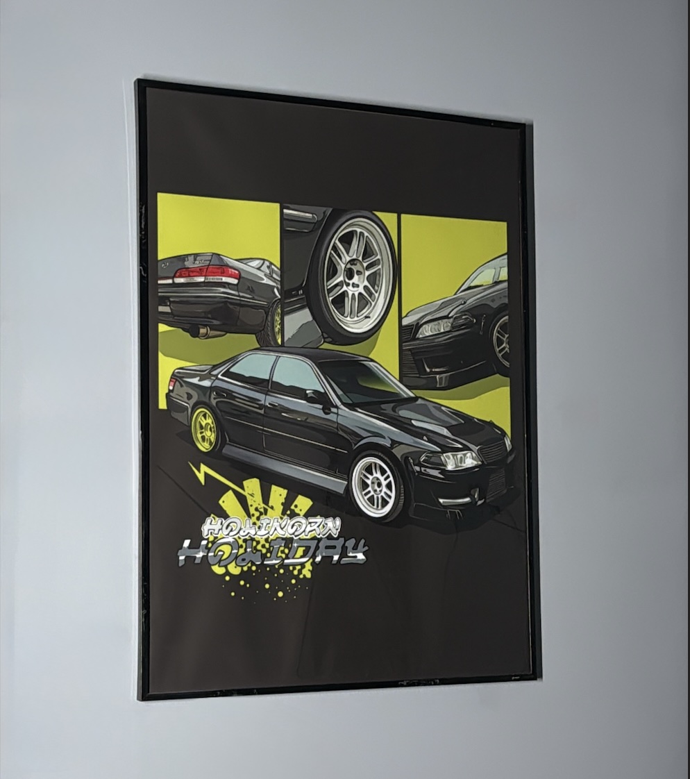 Постер Toyota Mark ll (жёлтый)